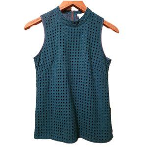 🍋 J Crew Factory Teal Eyelet Tank Top (Size 0)